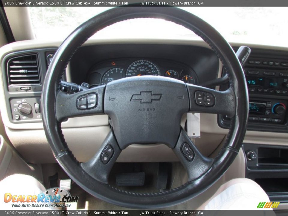 2006 Chevrolet Silverado 1500 LT Crew Cab 4x4 Summit White / Tan Photo #24