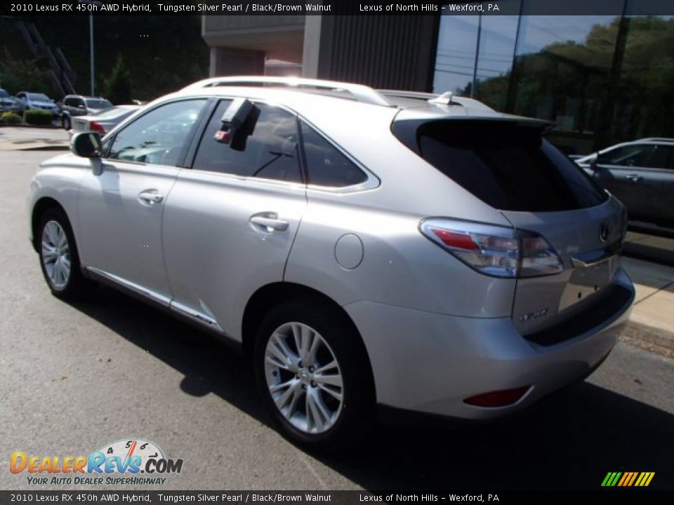 2010 Lexus RX 450h AWD Hybrid Tungsten Silver Pearl / Black/Brown Walnut Photo #7