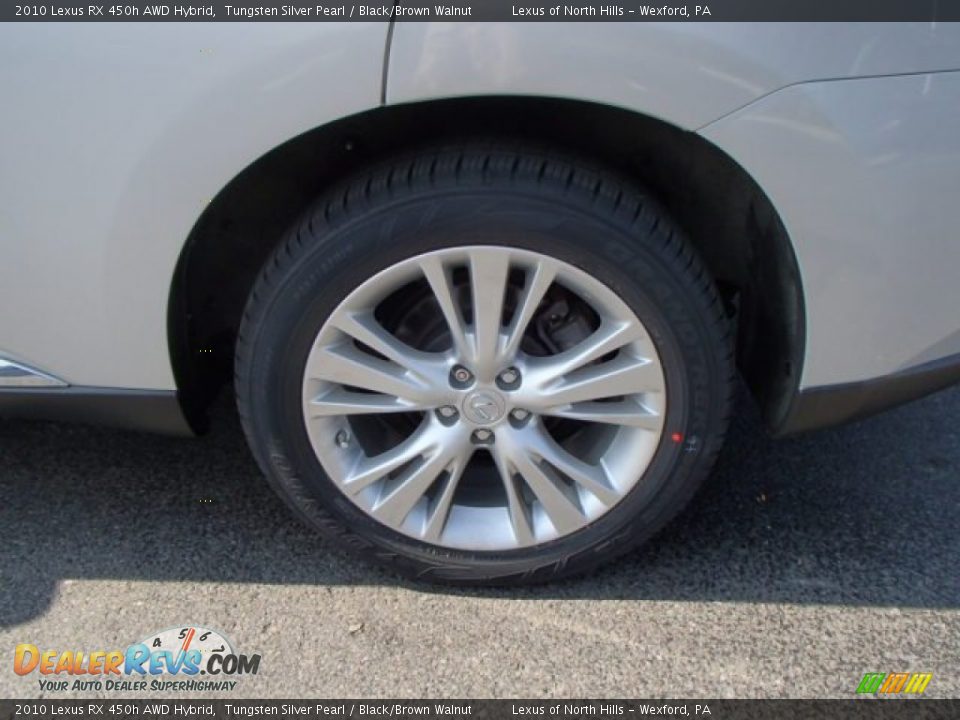 2010 Lexus RX 450h AWD Hybrid Tungsten Silver Pearl / Black/Brown Walnut Photo #8