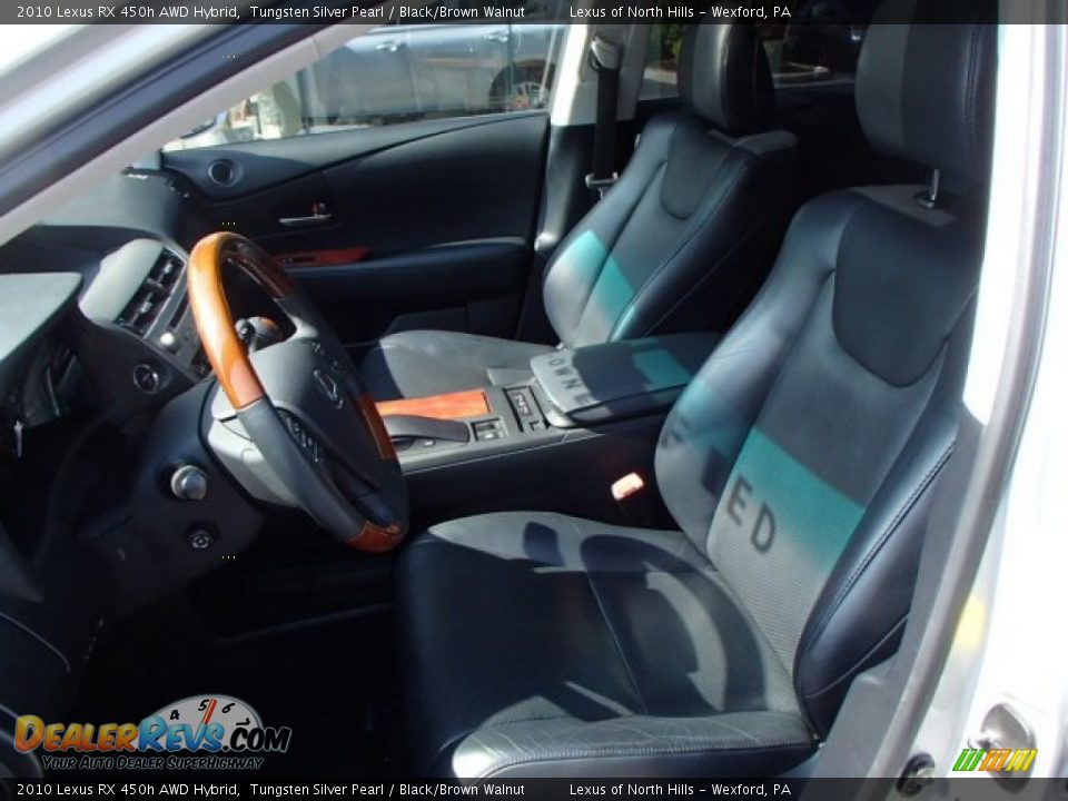 2010 Lexus RX 450h AWD Hybrid Tungsten Silver Pearl / Black/Brown Walnut Photo #9