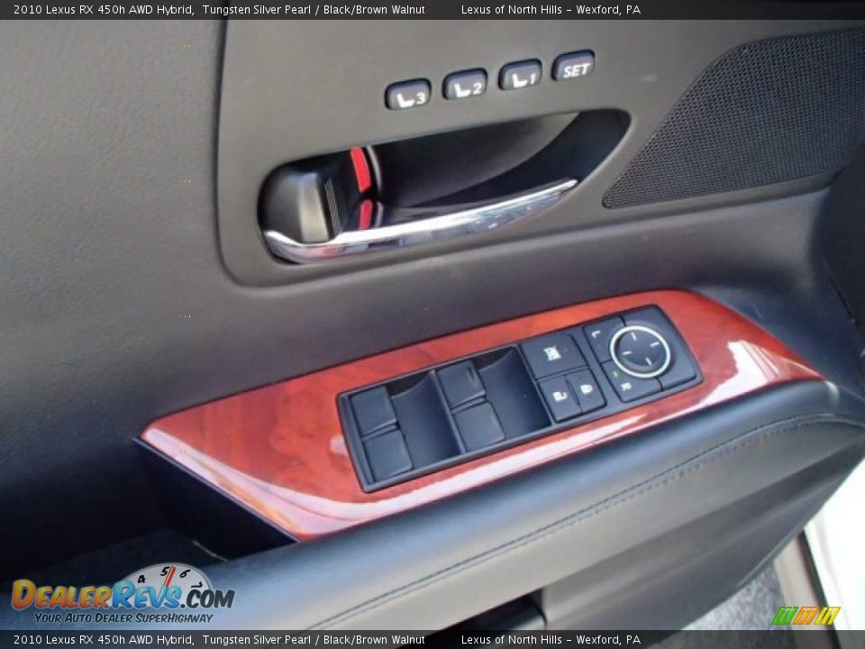 2010 Lexus RX 450h AWD Hybrid Tungsten Silver Pearl / Black/Brown Walnut Photo #12
