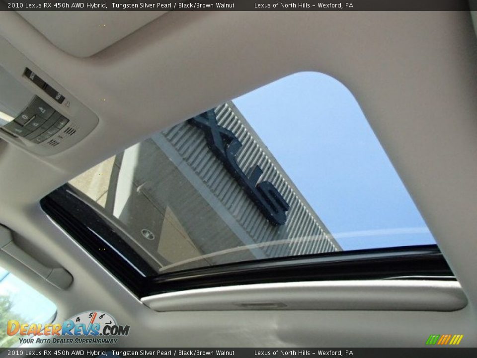 2010 Lexus RX 450h AWD Hybrid Tungsten Silver Pearl / Black/Brown Walnut Photo #13