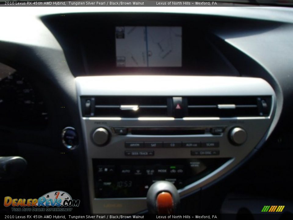 2010 Lexus RX 450h AWD Hybrid Tungsten Silver Pearl / Black/Brown Walnut Photo #14