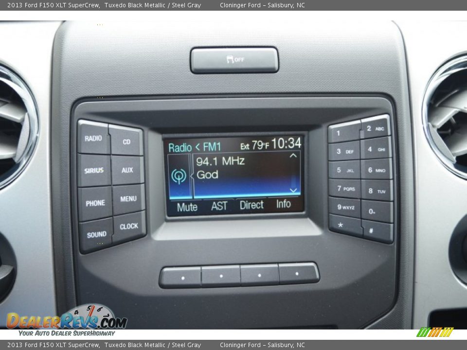 2013 Ford F150 XLT SuperCrew Tuxedo Black Metallic / Steel Gray Photo #13