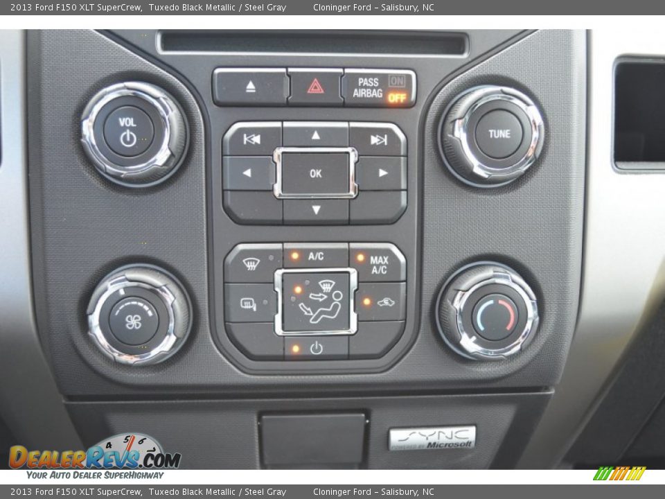 2013 Ford F150 XLT SuperCrew Tuxedo Black Metallic / Steel Gray Photo #14