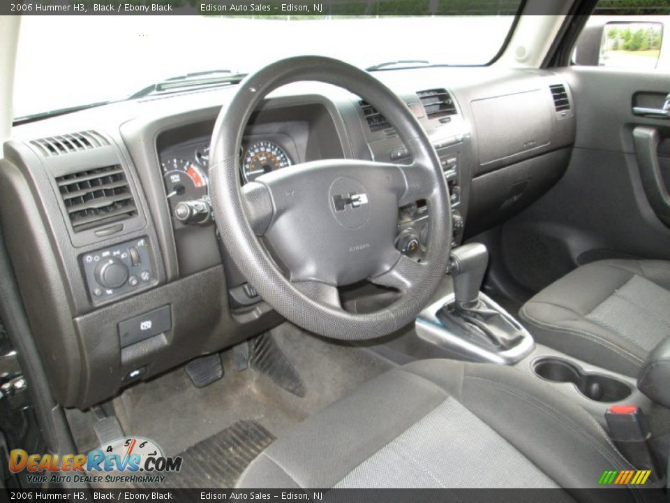 Ebony Black Interior - 2006 Hummer H3  Photo #14