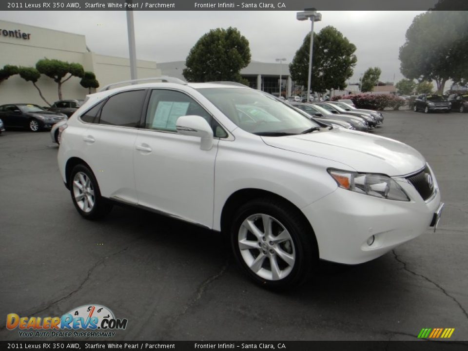 2011 Lexus RX 350 AWD Starfire White Pearl / Parchment Photo #3