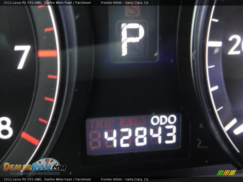 2011 Lexus RX 350 AWD Starfire White Pearl / Parchment Photo #5