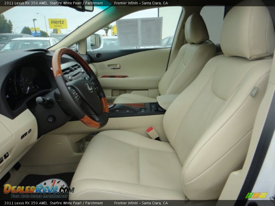 2011 Lexus RX 350 AWD Starfire White Pearl / Parchment Photo #15