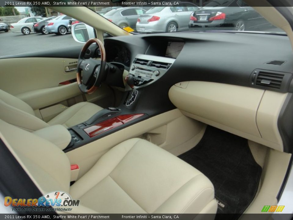 2011 Lexus RX 350 AWD Starfire White Pearl / Parchment Photo #24