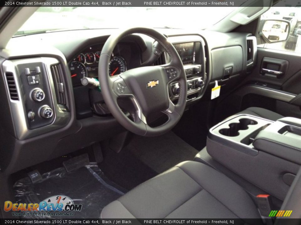 2014 Chevrolet Silverado 1500 LT Double Cab 4x4 Black / Jet Black Photo #7