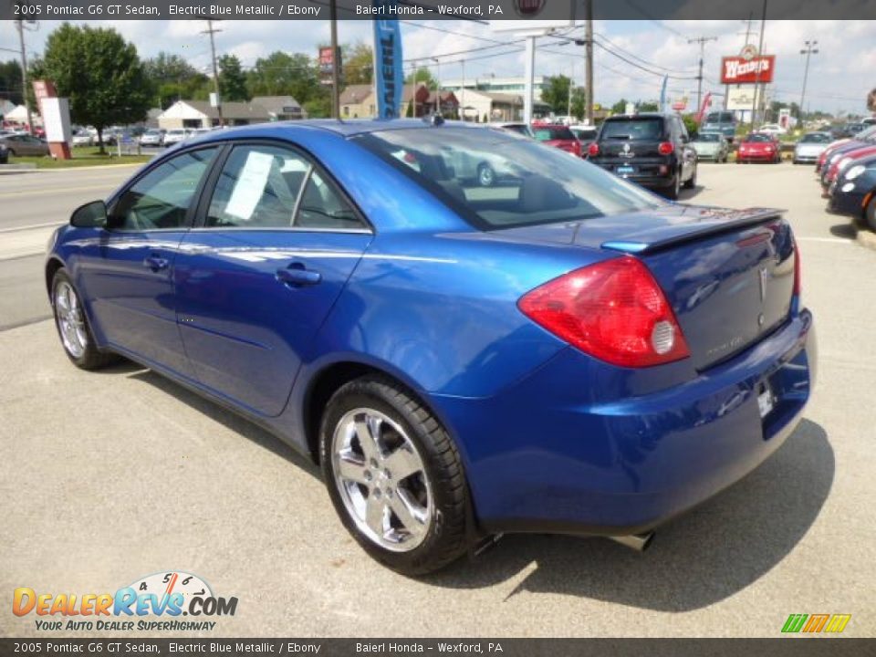 2005 Pontiac G6 GT Sedan Electric Blue Metallic / Ebony Photo #5
