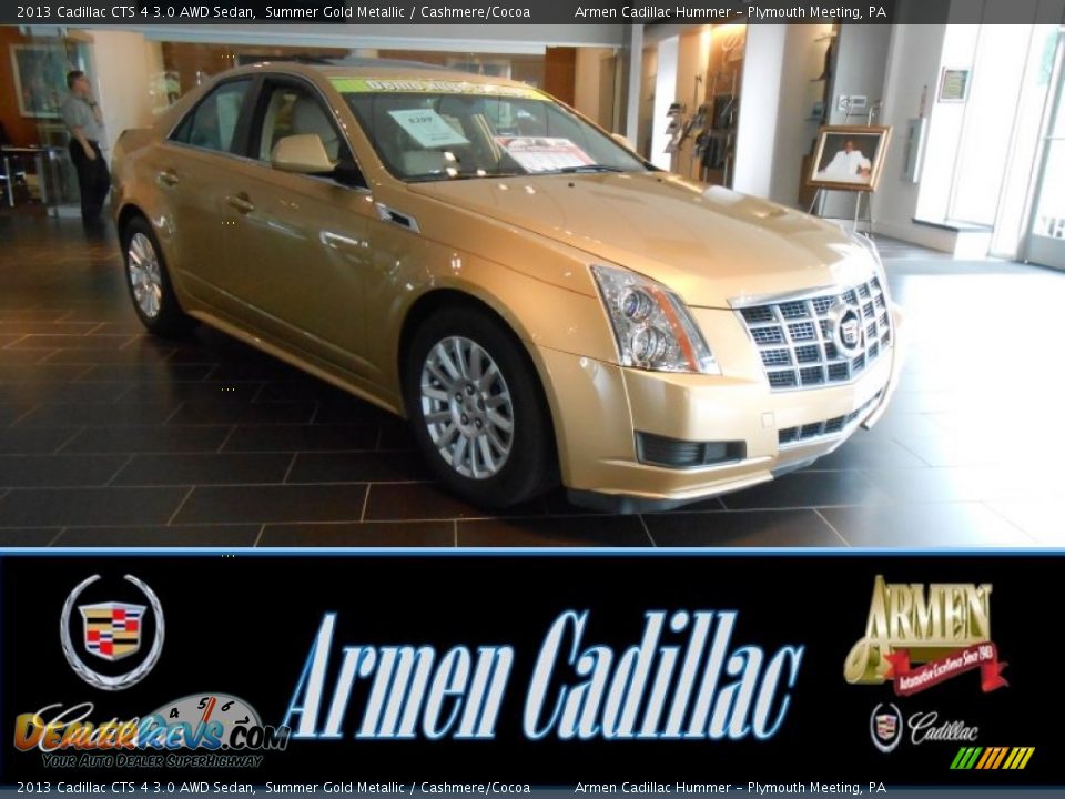 2013 Cadillac CTS 4 3.0 AWD Sedan Summer Gold Metallic / Cashmere/Cocoa Photo #1