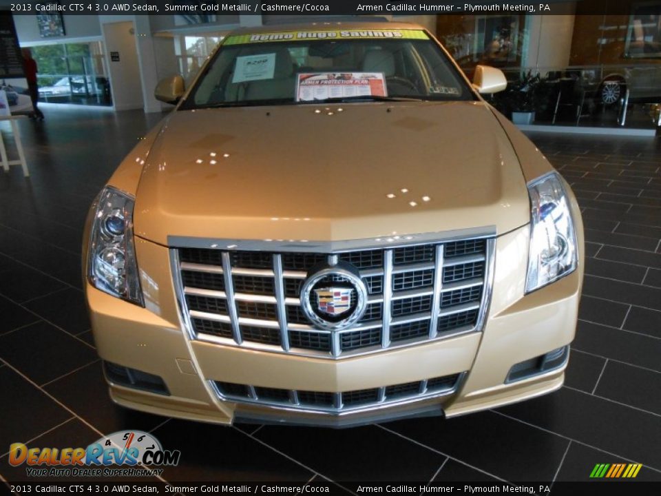 2013 Cadillac CTS 4 3.0 AWD Sedan Summer Gold Metallic / Cashmere/Cocoa Photo #2