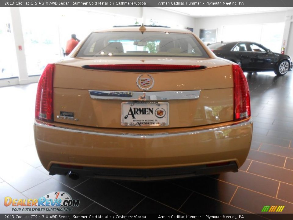 2013 Cadillac CTS 4 3.0 AWD Sedan Summer Gold Metallic / Cashmere/Cocoa Photo #6