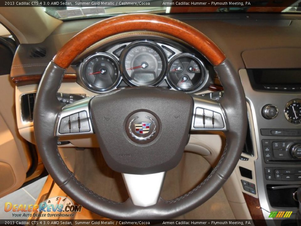 2013 Cadillac CTS 4 3.0 AWD Sedan Summer Gold Metallic / Cashmere/Cocoa Photo #13