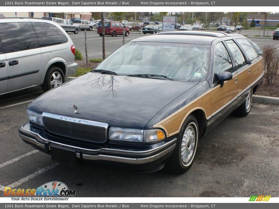 1991 Buick Roadmaster Estate Wagon Dark Sapphire Blue Metallic / Blue Photo #1