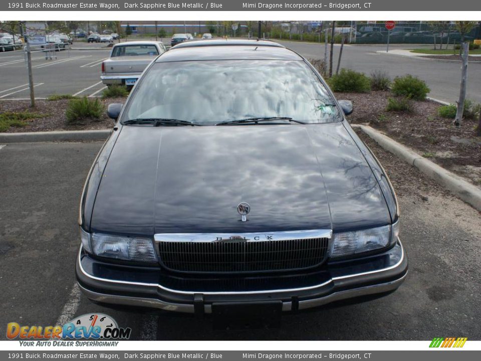 1991 Buick Roadmaster Estate Wagon Dark Sapphire Blue Metallic / Blue Photo #2