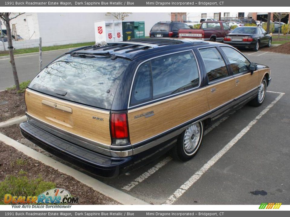 1991 Buick Roadmaster Estate Wagon Dark Sapphire Blue Metallic / Blue Photo #4