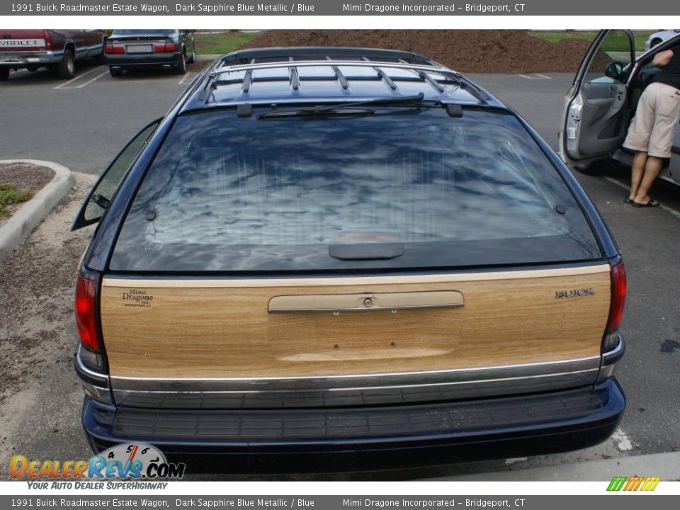 1991 Buick Roadmaster Estate Wagon Dark Sapphire Blue Metallic / Blue Photo #5