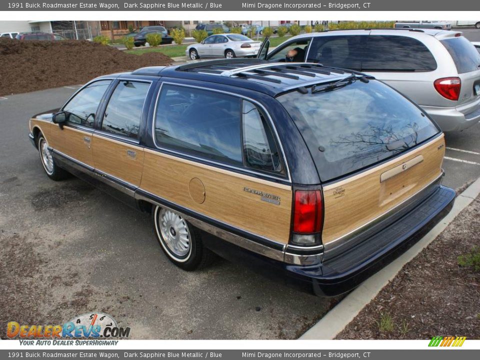 1991 Buick Roadmaster Estate Wagon Dark Sapphire Blue Metallic / Blue Photo #6