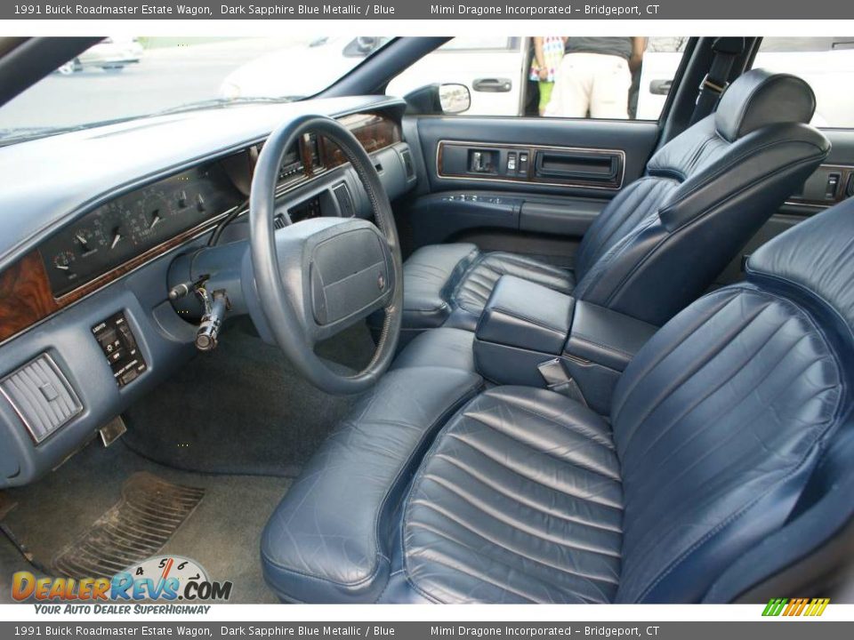1991 Buick Roadmaster Estate Wagon Dark Sapphire Blue Metallic / Blue Photo #11