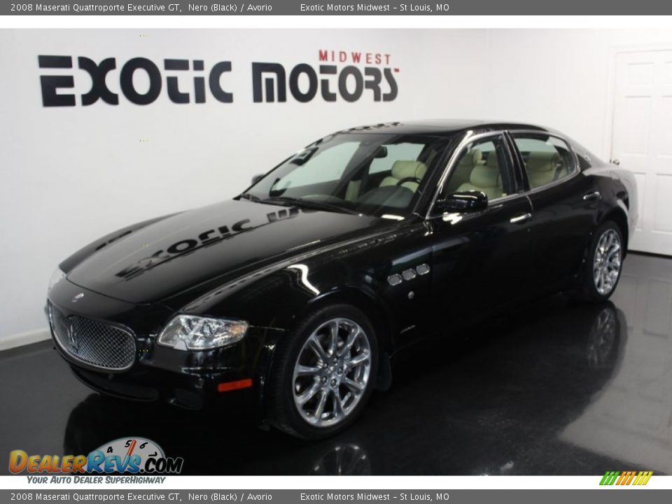2008 Maserati Quattroporte Executive GT Nero (Black) / Avorio Photo #9