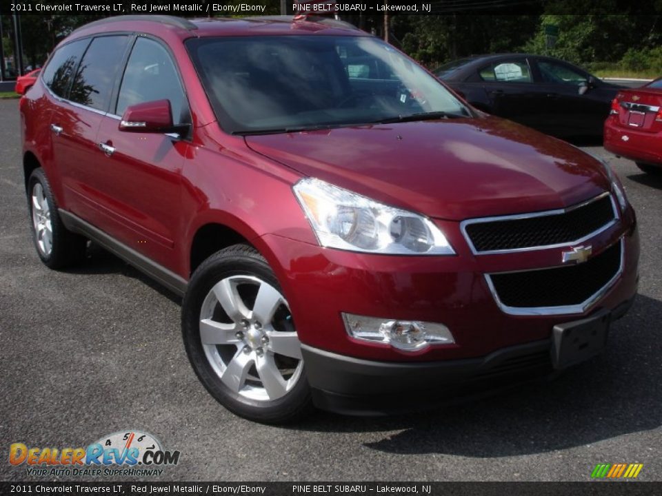 2011 Chevrolet Traverse LT Red Jewel Metallic / Ebony/Ebony Photo #2