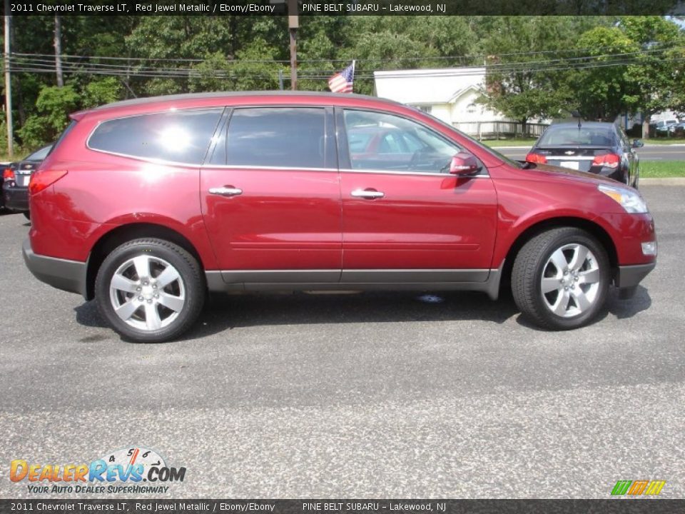 2011 Chevrolet Traverse LT Red Jewel Metallic / Ebony/Ebony Photo #3