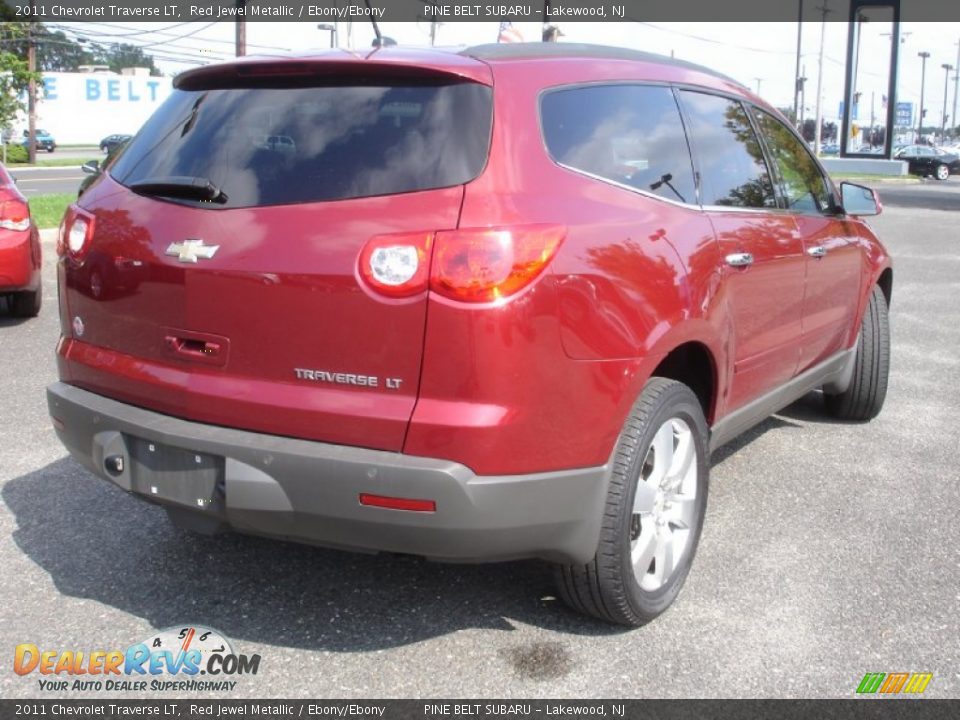 2011 Chevrolet Traverse LT Red Jewel Metallic / Ebony/Ebony Photo #6