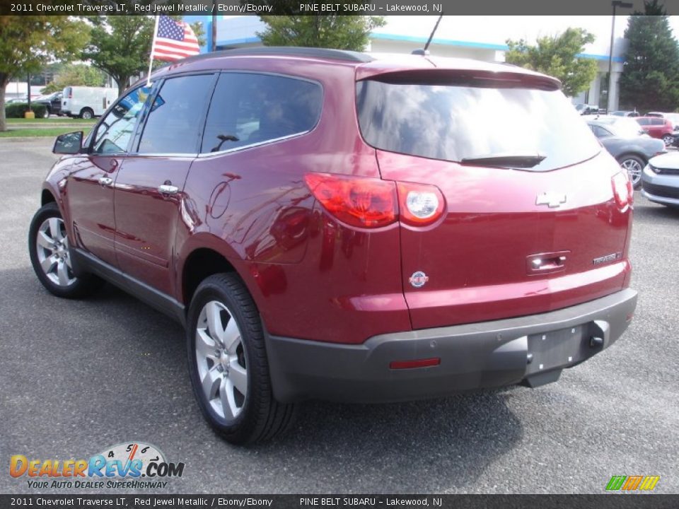 2011 Chevrolet Traverse LT Red Jewel Metallic / Ebony/Ebony Photo #7