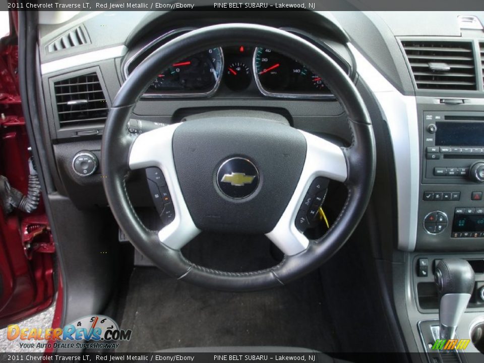 2011 Chevrolet Traverse LT Red Jewel Metallic / Ebony/Ebony Photo #16