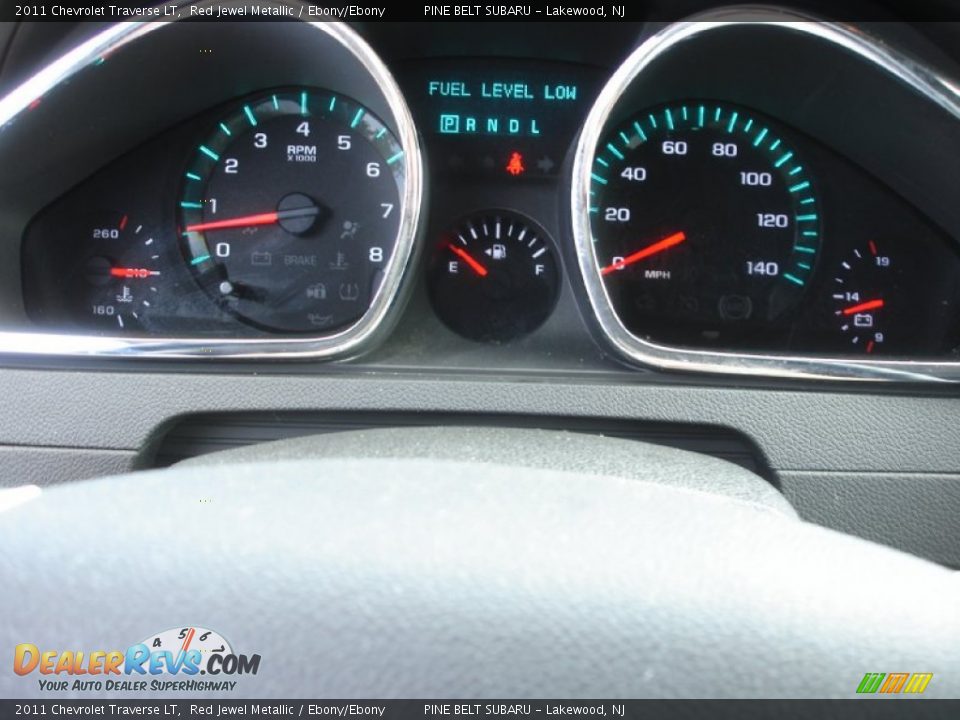 2011 Chevrolet Traverse LT Red Jewel Metallic / Ebony/Ebony Photo #17