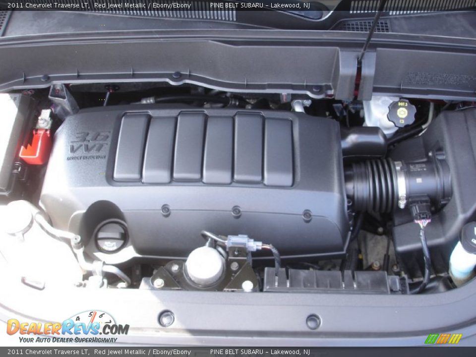 2011 Chevrolet Traverse LT Red Jewel Metallic / Ebony/Ebony Photo #26