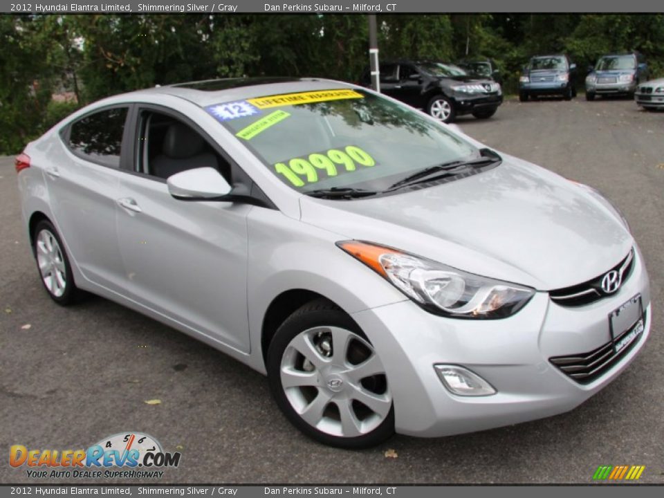 2012 Hyundai Elantra Limited Shimmering Silver / Gray Photo #3