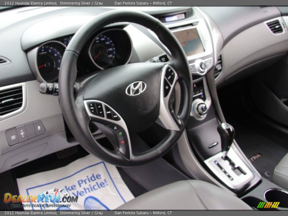 2012 Hyundai Elantra Limited Shimmering Silver / Gray Photo #5