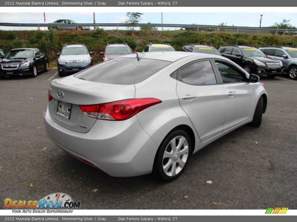 2012 Hyundai Elantra Limited Shimmering Silver / Gray Photo #6