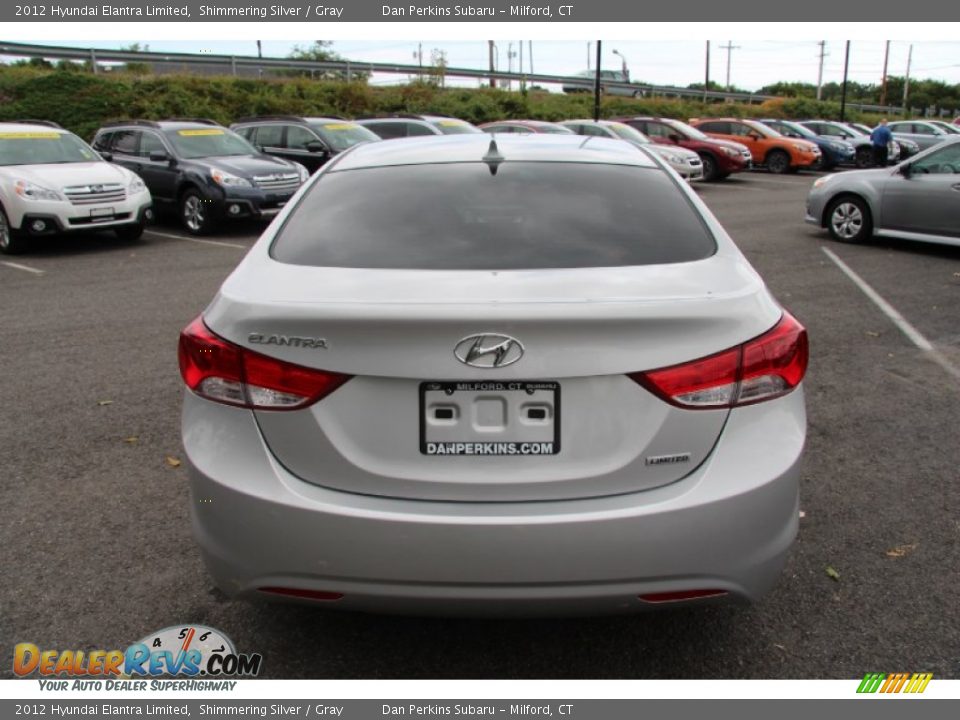 2012 Hyundai Elantra Limited Shimmering Silver / Gray Photo #7
