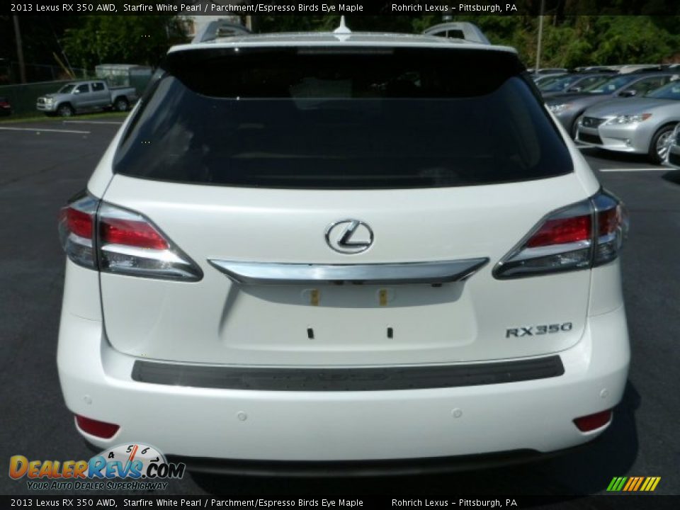 2013 Lexus RX 350 AWD Starfire White Pearl / Parchment/Espresso Birds Eye Maple Photo #3