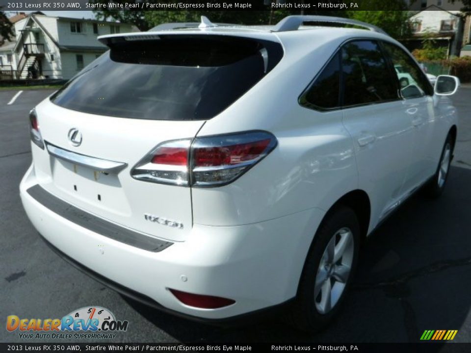 2013 Lexus RX 350 AWD Starfire White Pearl / Parchment/Espresso Birds Eye Maple Photo #4