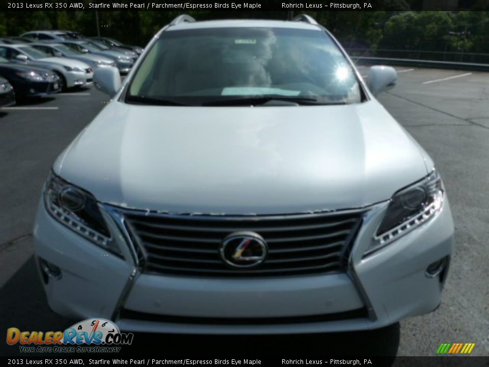 2013 Lexus RX 350 AWD Starfire White Pearl / Parchment/Espresso Birds Eye Maple Photo #7