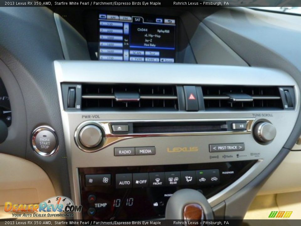 2013 Lexus RX 350 AWD Starfire White Pearl / Parchment/Espresso Birds Eye Maple Photo #17
