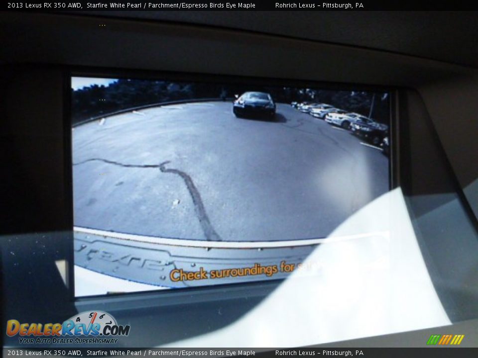 2013 Lexus RX 350 AWD Starfire White Pearl / Parchment/Espresso Birds Eye Maple Photo #18