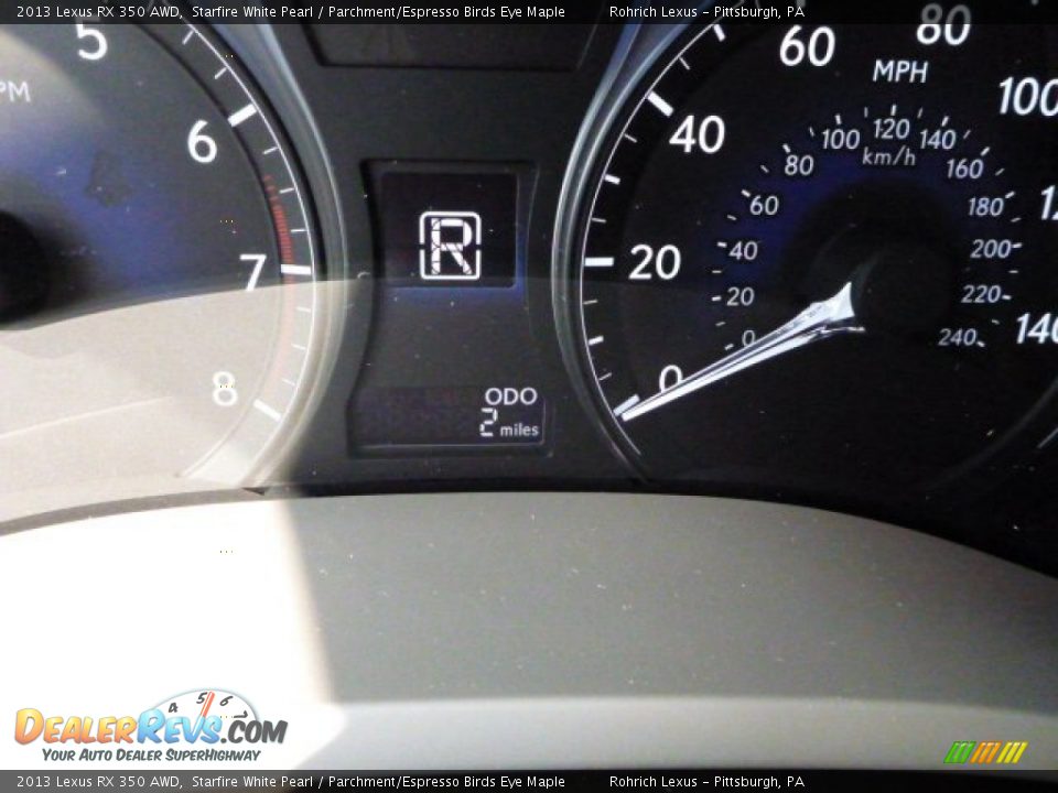 2013 Lexus RX 350 AWD Starfire White Pearl / Parchment/Espresso Birds Eye Maple Photo #19