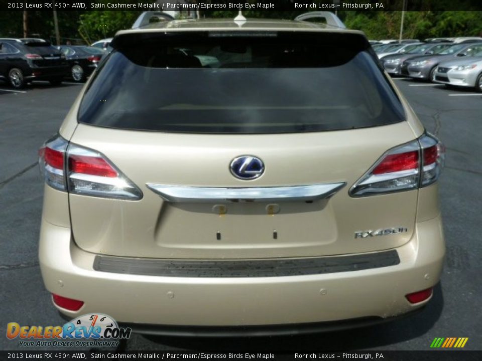 2013 Lexus RX 450h AWD Satin Cashmere Metallic / Parchment/Espresso Birds Eye Maple Photo #3