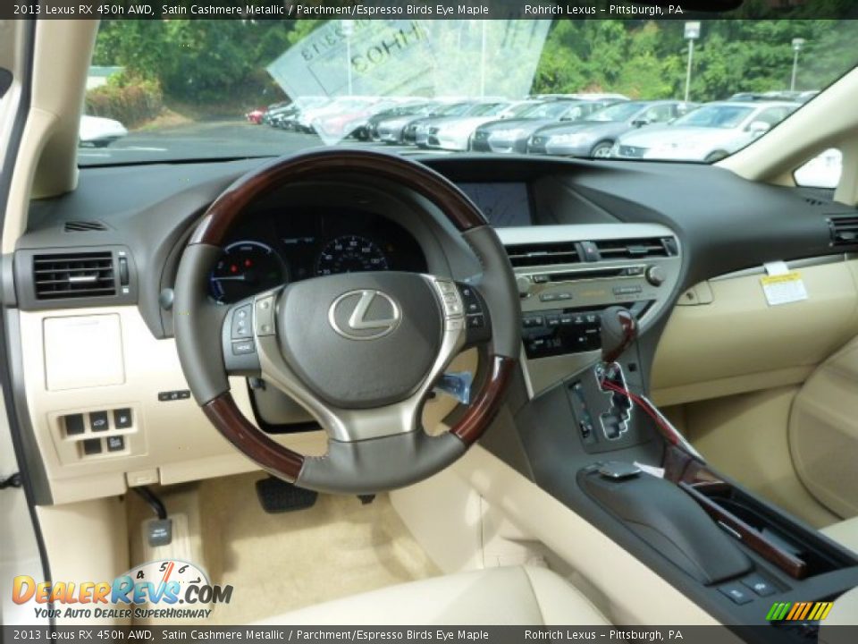2013 Lexus RX 450h AWD Satin Cashmere Metallic / Parchment/Espresso Birds Eye Maple Photo #12