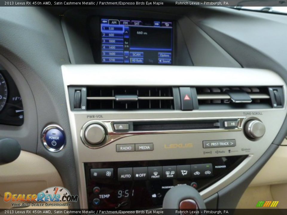 2013 Lexus RX 450h AWD Satin Cashmere Metallic / Parchment/Espresso Birds Eye Maple Photo #17