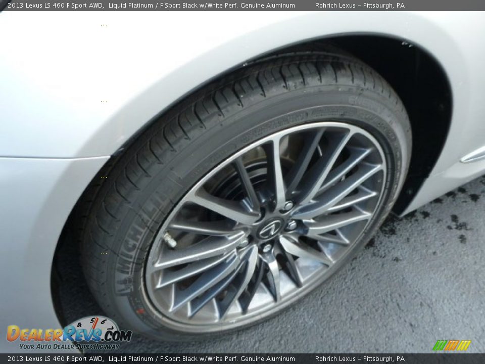 2013 Lexus LS 460 F Sport AWD Liquid Platinum / F Sport Black w/White Perf. Genuine Aluminum Photo #9