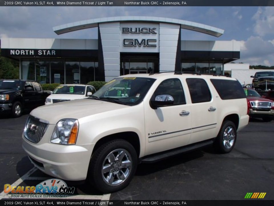2009 GMC Yukon XL SLT 4x4 White Diamond Tricoat / Light Tan Photo #1