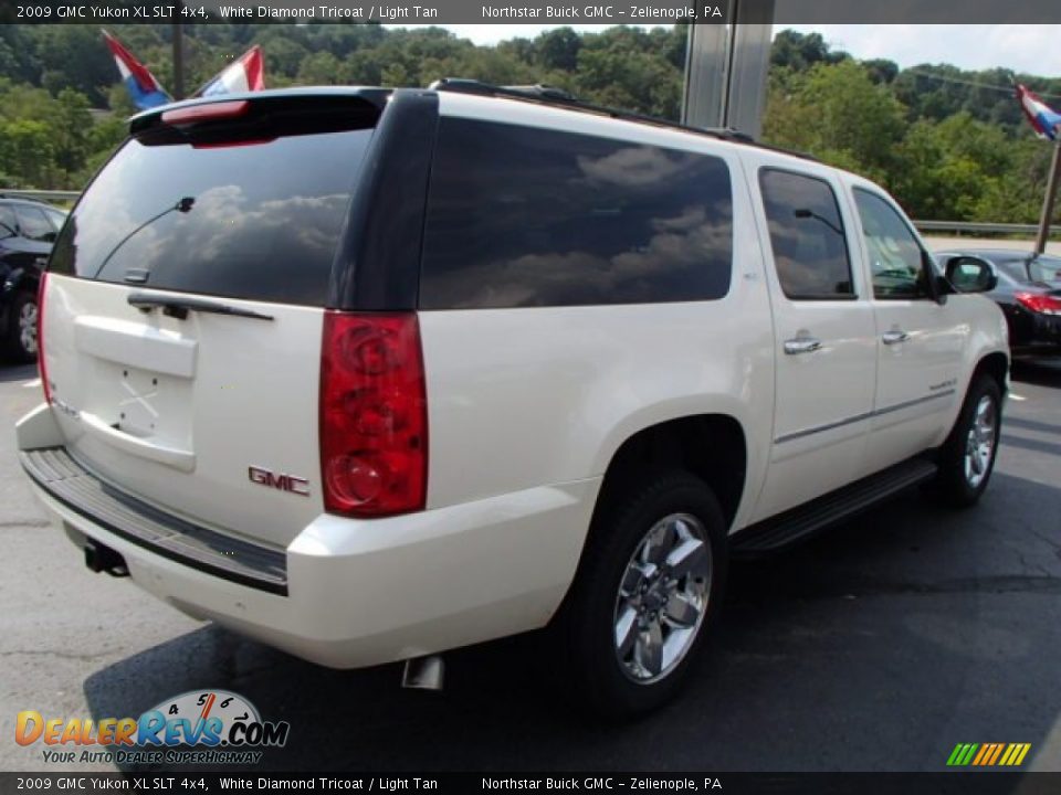 2009 GMC Yukon XL SLT 4x4 White Diamond Tricoat / Light Tan Photo #5